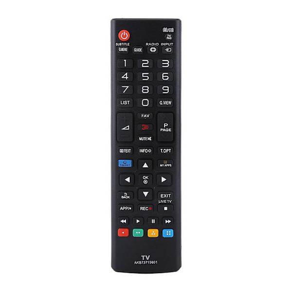 Universal fjernkontroll LG erstatning AKB73715601 Svart one size