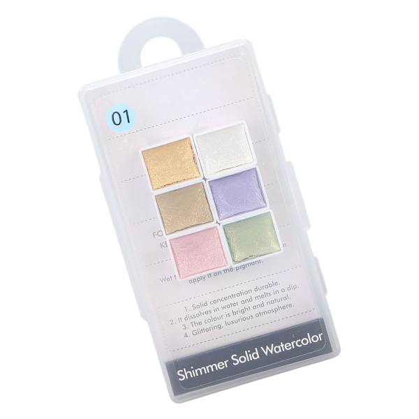 Negle Vannfargemalingsett Hjemme Neglesalong Perlemor Glitter Vannfarge Pigment for Neglekunst DIY