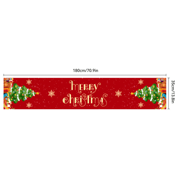 Juledugeudstyr Polyesterfiber Oxford-dugbordløber Kreativ julebordløber 3 Oxford Cloth-180 * 35cm