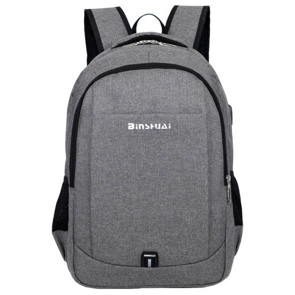 13,3 tommer bærbar rygsæk med USB, AUX, grå med stor kapacitet