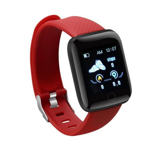 116plus smart armbånd med pulsmåling smartwatch red