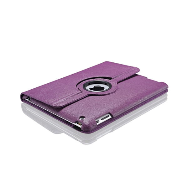 iPad Air 6 Etui Beskyttende Deksel for Tablet iPad 9.7-tommers Roterende Lærdeksel Pro11 Litchi Mønster 10.2 Purple IPad 7/8 (iPad 10.2 inches)