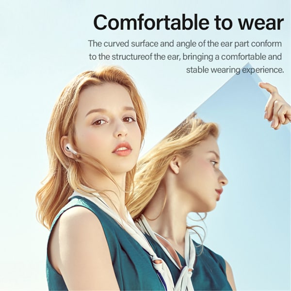 Halv i øret Mini Ultra Lang Standby-anrop Sportsmusikk TWS Ekte trådløst Bluetooth-headset for Lenovo LP40