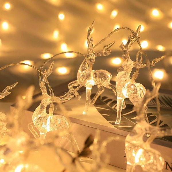 Hjorte LED-lys Juledekorasjon Led Hjorte Julepynt Warm White 1.5 M 10led[usb]