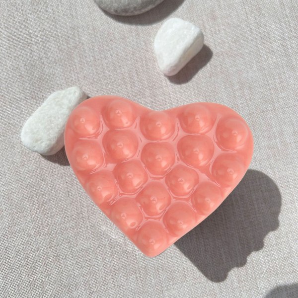 Keramiskt Gua Sha Tool Universal Gua Sha Skrapmassageverktyg för ögon Ansikte Nacke Hud Kropp Rosa 3D Kärlek Hjärtaform