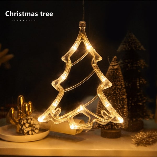 Julelys LED Julesugekop Lys Elk Bell Room Fest Julefestival Dekorativ Christmas Tree