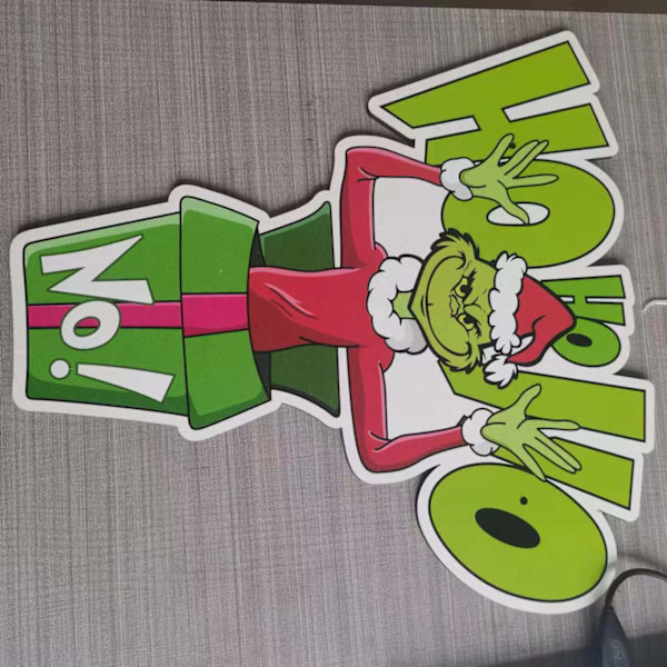 Ny Grinch Juledekorasjon Grinch Dørhengende Julegrønn Pelsmonster Dørhengende Style 3