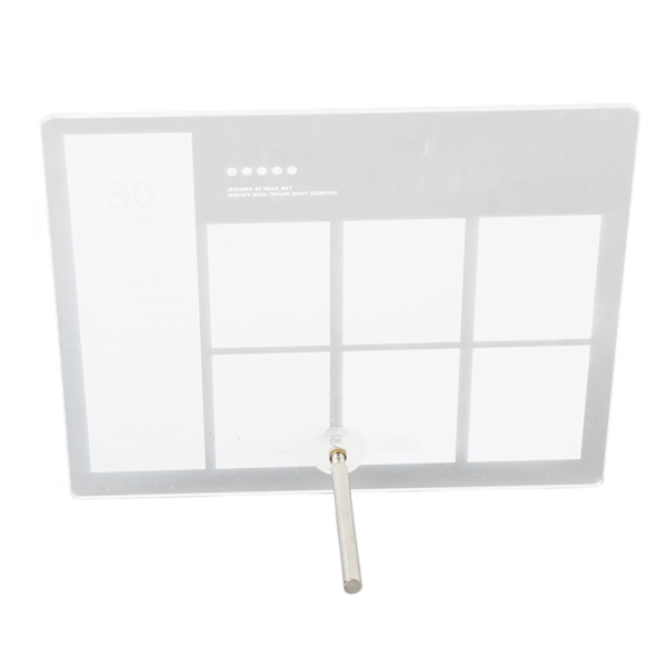 2 st Acrylic Naglarts Displaybräda 6 Färger Nageltips Prov Display Stativ Hållare för Naglartsdesign