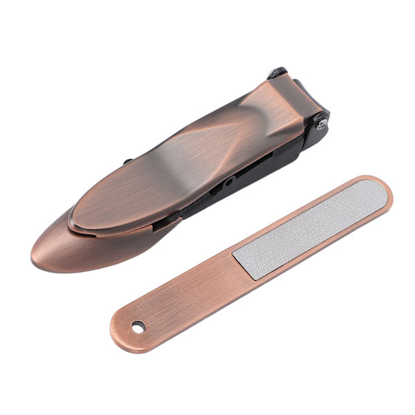 Professionell 2-pack nagelklippare Set Rostfritt Stål Fingernagelklippare Klippare Brons