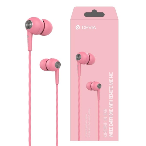 Devia In-Ear Trådbundna Hörlurar/Headset - 3,5mm - Rosa Svart