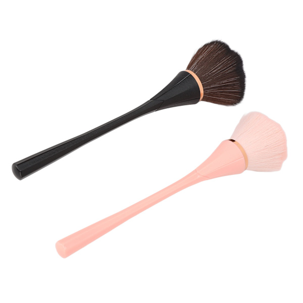 2 st Makeupborstar Set Noggrann Färgning Suddning 3D Mjuk Rik Slank Borst Lös Puder Rouge Stor Makeupborste