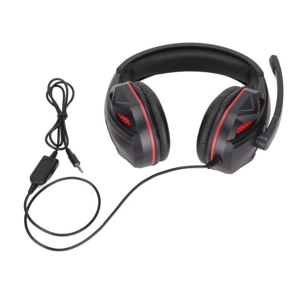 Gaming Headset Støjreducerende Over Ear Mute Funktion 3,5 mm Stik Kablet Hovedtelefon med Mikrofon til PS4 PC Bærbar