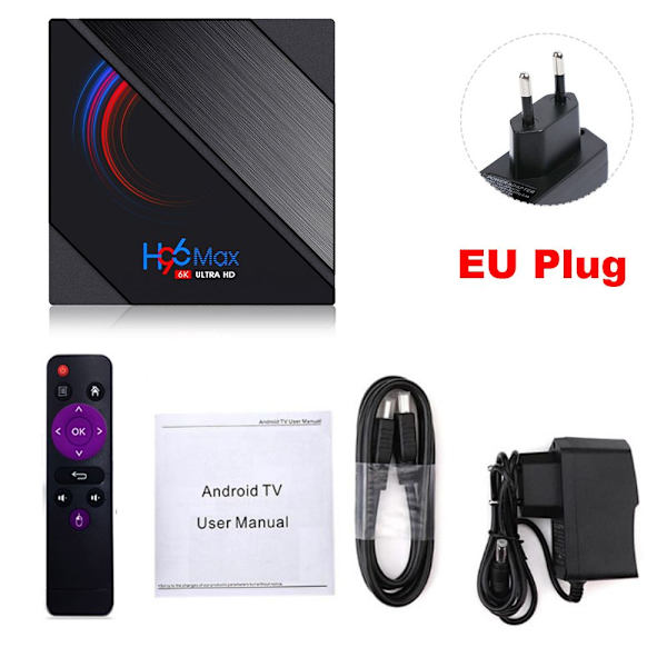 H96 Max Smart TV Box Set Top Box EU STIKK 4GB+32GB 4GB+32GB