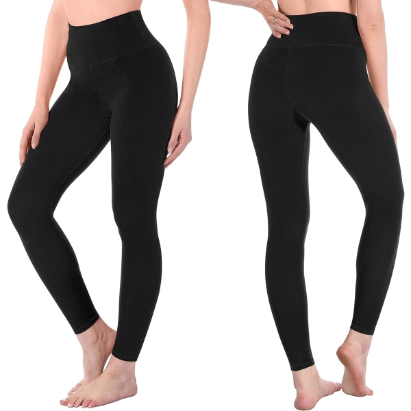 Dame Fleeceforet Leggings, Bløde Elastiske Uigennemsigtige Leggings med Mavekontrol, Termiske Varme Tykke Yoga Bukser XXL