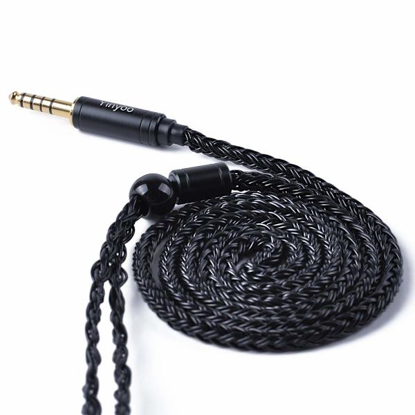 16-kjerne MMCX-kabel i kobber for utskiftning av hodetelefoner