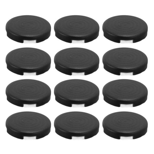 12 stk Arcade-knappdeksler - Erstatning for mekaniske trykknappdeksler for Kailh, Cherry, TTC, Akko, Glorious-brytere - Svart
