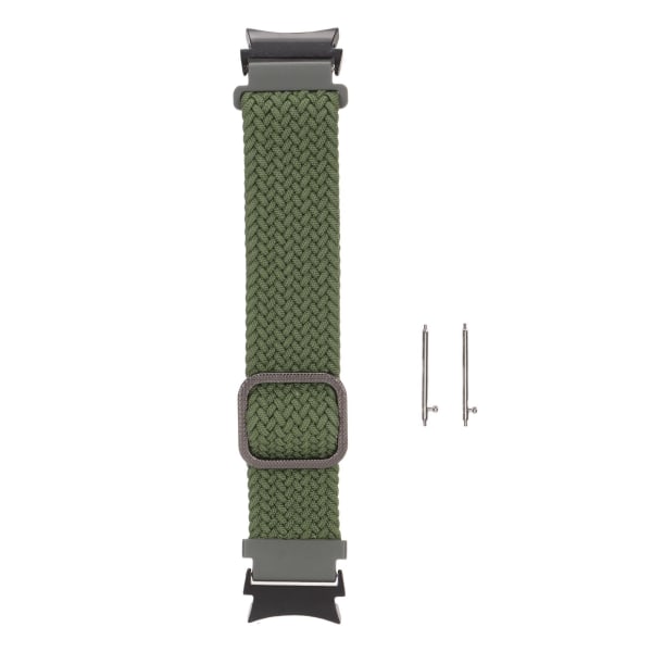 Klokkereim Elastisk nylonflettet justerbar håndleddsrem Armbånd Klokkebånd for Galaxy Watch 4Military Green