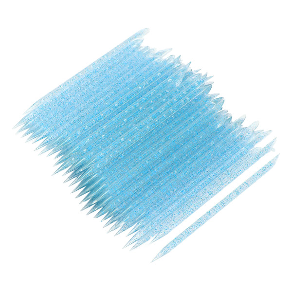100 kpl Nail Care Cuticle Pusher Dead Skin Removal Manikyyri Pedikyyri kynsinauhojen puhdistustikkuja Sininen