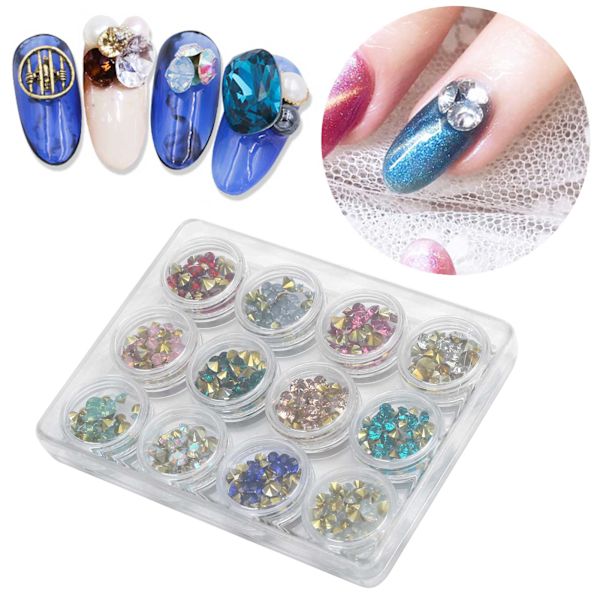 Negle Rhinestones Fancy Form Glitter Krystal Mixet Neglekunst Dekoration Manicure Værktøj