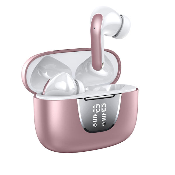 S42 Bluetooth-kuulokkeet ENC-melunvaimennuksella langattomat Bluetooth-kuulokkeet pelikäyttöön TWS langattomat kosketuskuulokkeet i10 white
