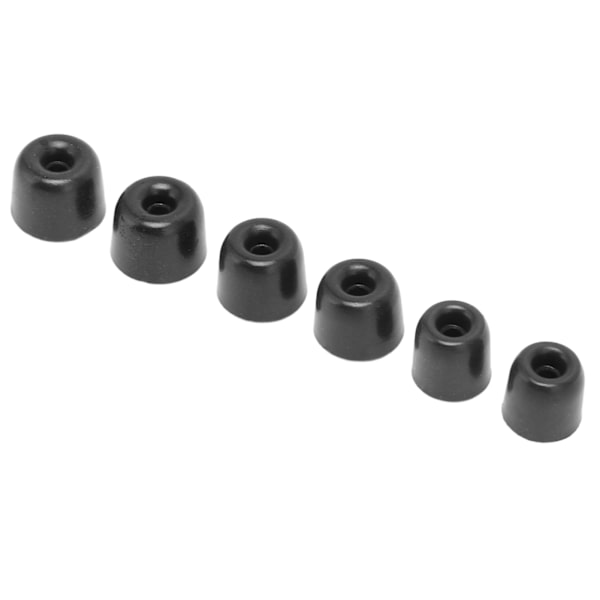 6 st Memory Foam Öronproppar Bekväma Brusreducering 4,1 mm Innerdiameter Ersättning Öronproppar för de Flesta Hörlurar