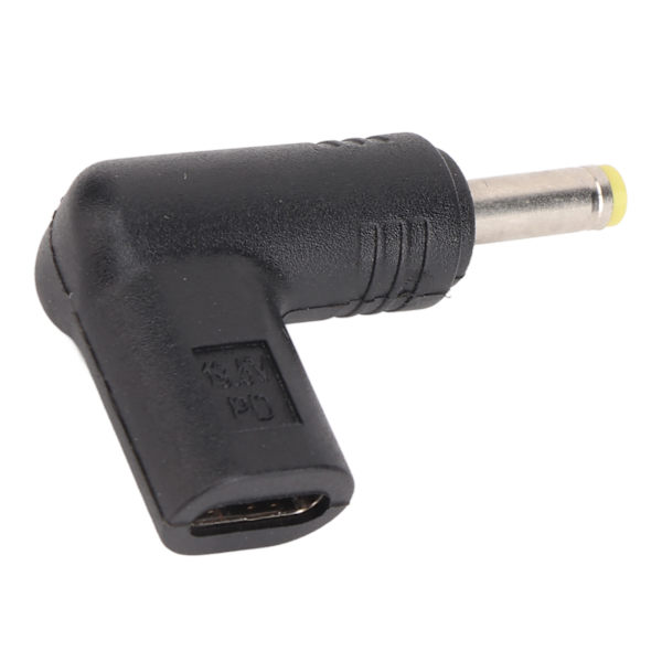 Type C Hun til DC 4.0x1.7mm Adapter Støtter 100W PD Hurtigopladning 90 Graders Vinklet USB C til DC Adapter