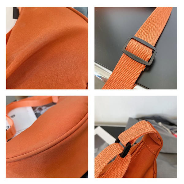 Crossbody Taske Simpel Kvinder Dumpling Taske Justerbar Stor Kapacitet All-Match Taske Black