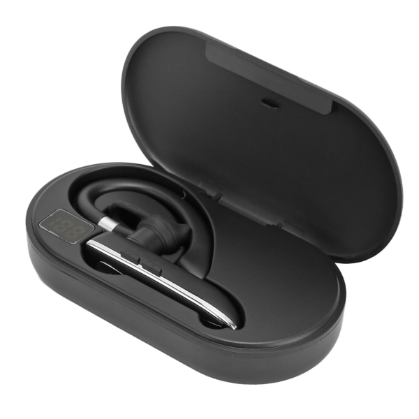 Bluetooth-headset med støyreduksjon, håndfri, innebygd mikrofon, enkelt øre, trådløs øretelefon for kjøring, forretninger og sport