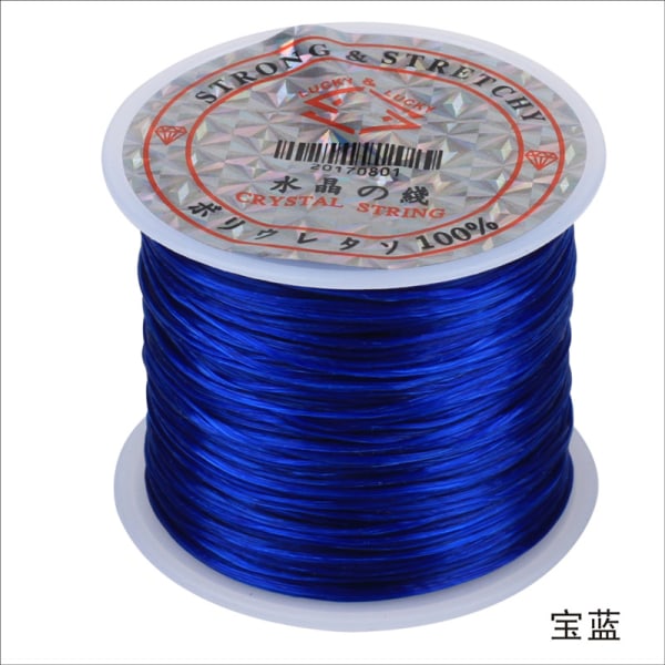 Farvet elastisk tråd, krystaltråd, perletråd, armbåndstråd, -60 meter vævet armbånd DIY Baolan