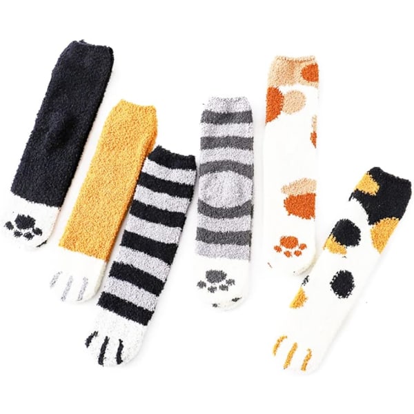 Fuzzy Socks for Women Varme Myke Fluffy Sokker Comfy Slipper Koselige Sokker til vinteren One Size