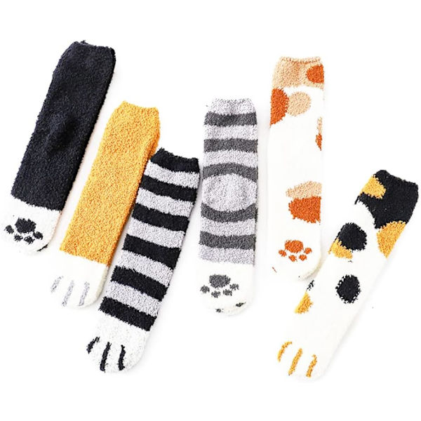 Fuzzy Sokker til Kvinder Varme Bløde Fluffy Sokker Behagelige Slippers Hyggelige Sokker til Vinter One Size