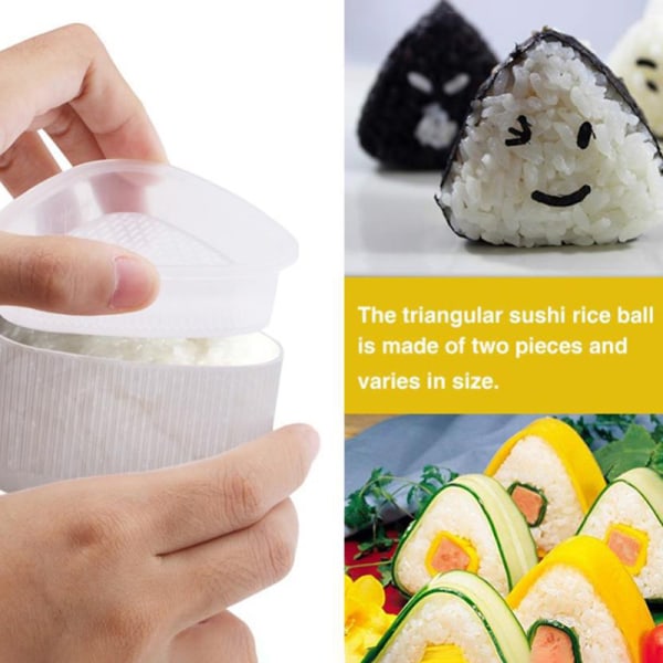 2 kpl DIY Sushimuotti Onigiri Riisipallo Painomuotti Sushimuotti