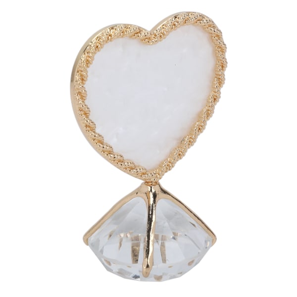 Negle Display Stativ Hjerteformet Design Mode Elegant Stil Glansfuld Kant Dobbeltsidet Negletip Holder til Negle Skønhed Guld
