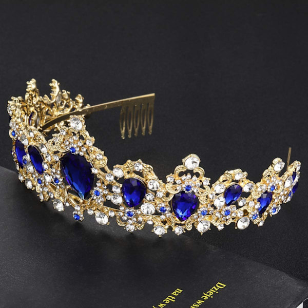 Kristall Bröllopskrona med Kam Parad Tiara Krona Strass