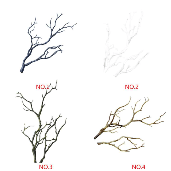 3st simulering torkade trädgrenar konstgjord lövverk No.3