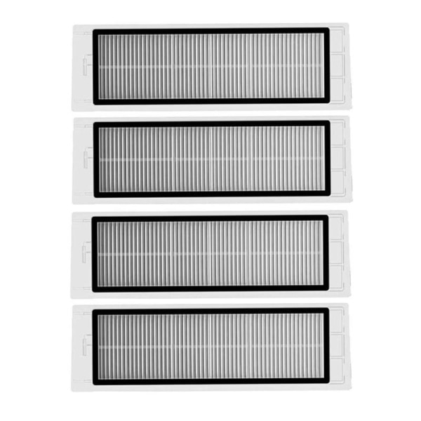 4 stk HEPA-filter Xiaomi Roborock S5, S50, S51, S55, S6, MAXV Vit