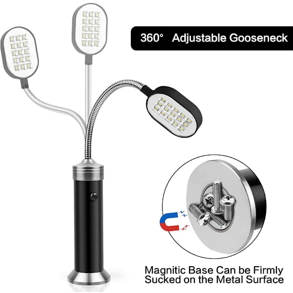 15LED Grilllys 360° Justerbar Grilllampe Bærbar Campinglys