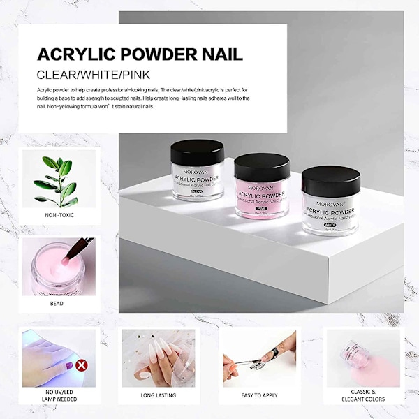 Akryl Nagelkonst Startpaket Manikyrverktyg A