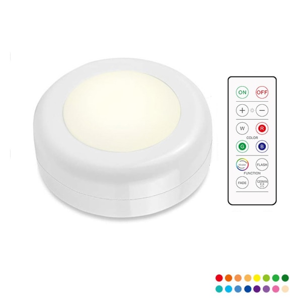 LED spotlight RGB wireless with remote control White