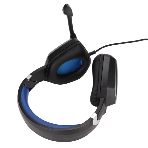 Gaming-headset med stereo RGB-lys, hukommelsesskum-ørekopper, 3,5 mm USB-kablet over-ear-headset med mikrofon til PS4 PC mobiltelefon