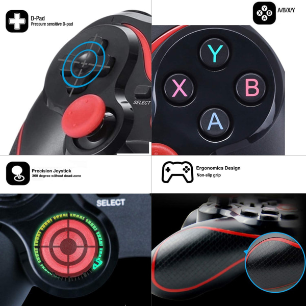 Megadream Android Bluetooth, trådløs spilcontroller