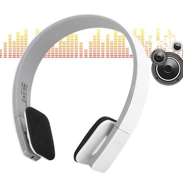BQ618 Trådlösa Bluetooth Stereo Sport Hörlurar Löpning Fitness Tung Bas Ljud Handsfree Vit