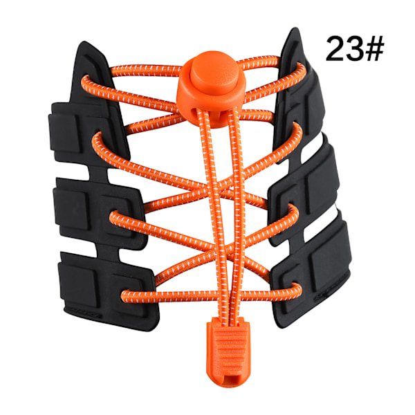Laiskat nauhat, lasten turvallisuus, ei tarvetta solmia nauhoja, valkoiset pisteet soljessa, joustava köysi, urheilunauhat Orange 120cm