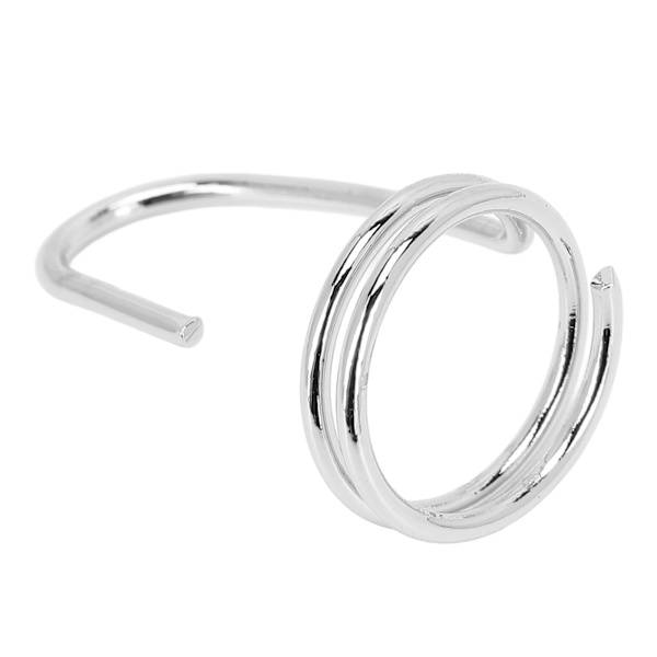 Fingernagelring Elektropläterad Koppar Kvinnor Fingertopp Manikyr Smycken för Fest Dagligt Liv Vitguld