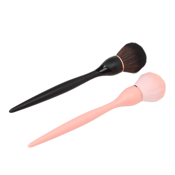 2-pack Makeupborste Set Rouge Professionell Bärbar Mjuk Syntetisk Fiber Löspuderborste Kosmetisk Verktyg