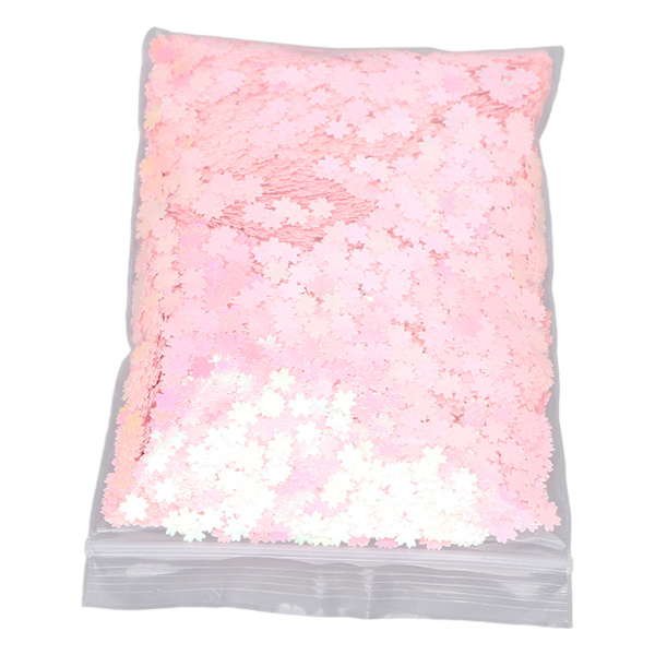 Nagelkonst Glitterflingor Körsbärsform Glimmande Manikyr Dekoration Pailletter för Nagelsalong Rosa 50g
