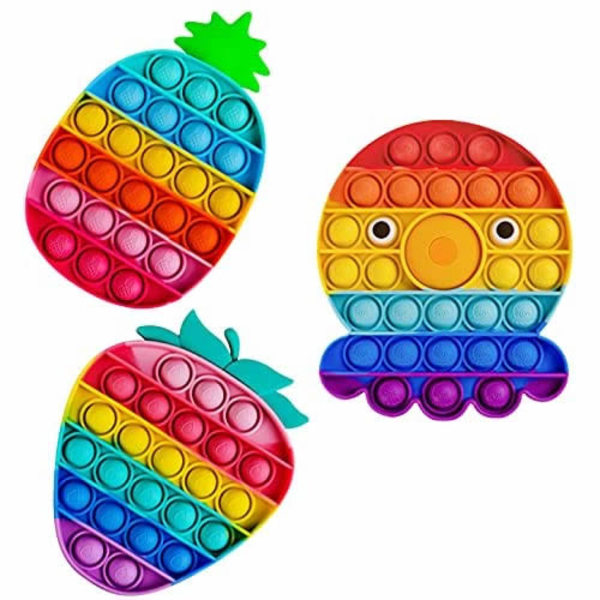 3-pack Pop It fidgetleksaker för barn och vuxna