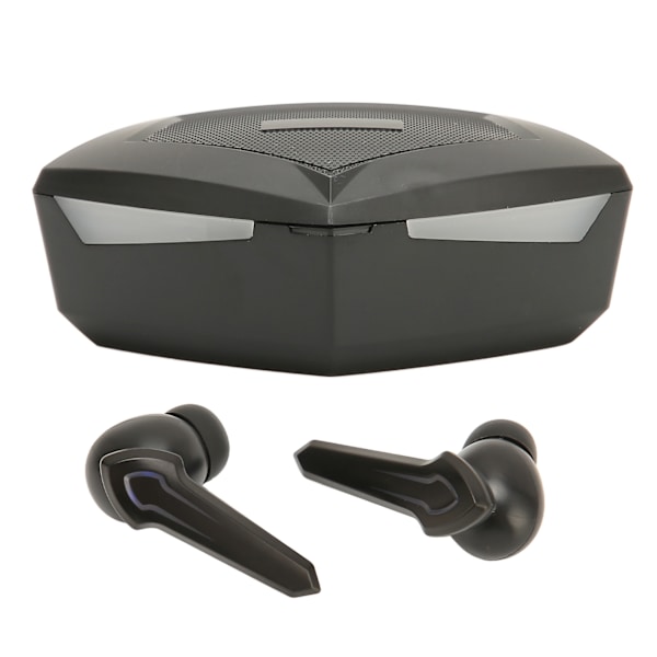 Gaming-hörlurar med låg latens, dubbla lägen, trådlösa Bluetooth-spelhörlurar med mikrofon för spel, svart