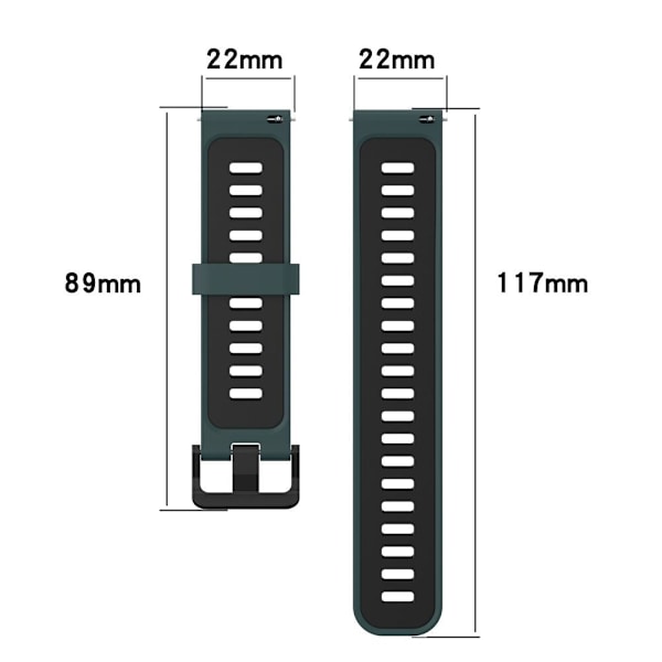 Silikonarmband för Huawei Watch GT Runner Gt3 46mm Watch3 - Ersättningsband 22mm