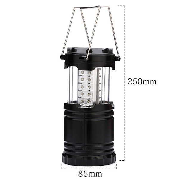 Solcellsdriven LED-lykta USB-laddningsbar Tältlampa